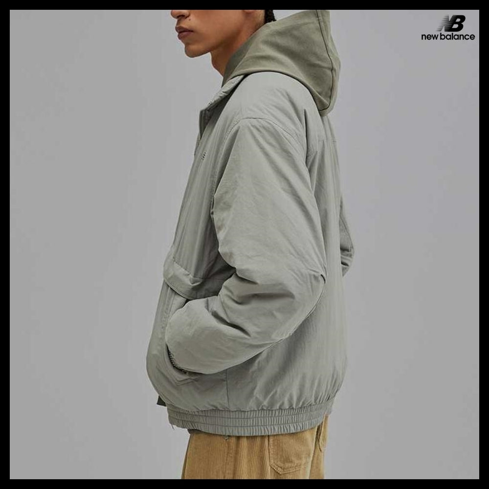 【New Balance】Unisex Heritage Stand Neck Padded JacketTaupe