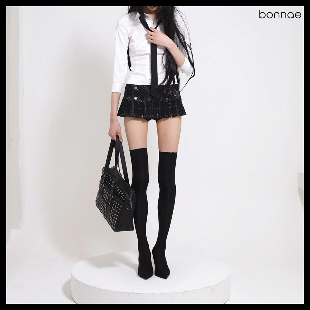 【BONNAE】Micro mini pleats skirt 2Colors