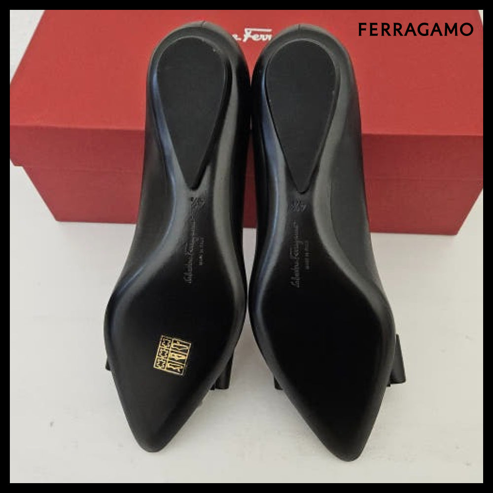 【Ferragamo】VIVA NEW ballerina flat shoes black