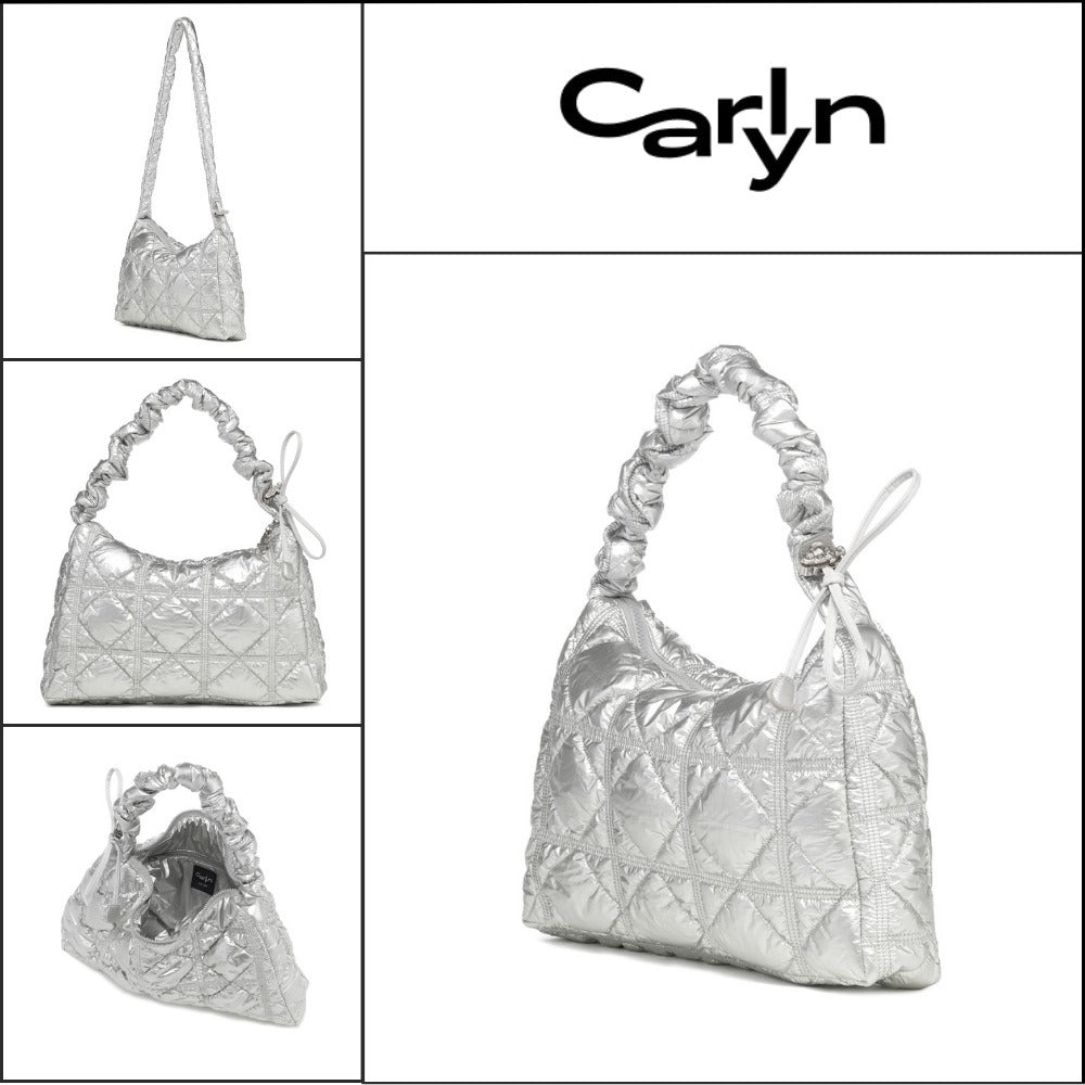【carlyn】3WAY ナイロンレーンバッグ シルバー