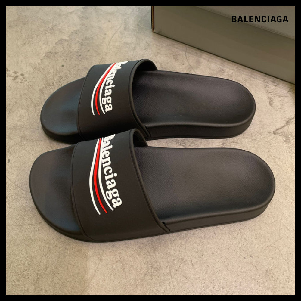 ★BALENCIAGAアウトレット セール ★Pool Slide Sandal Logo