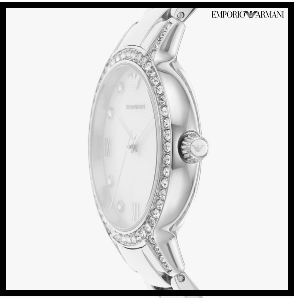 【EMPORIO ARMANI】Kieo Mother-of-Pearl Women's Metal Watch