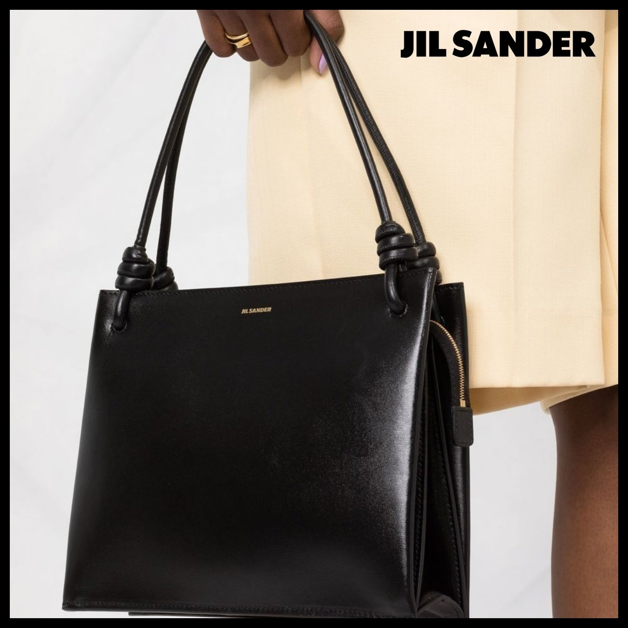 【JIL SANDER】GIRO Medium Handbag in Black
