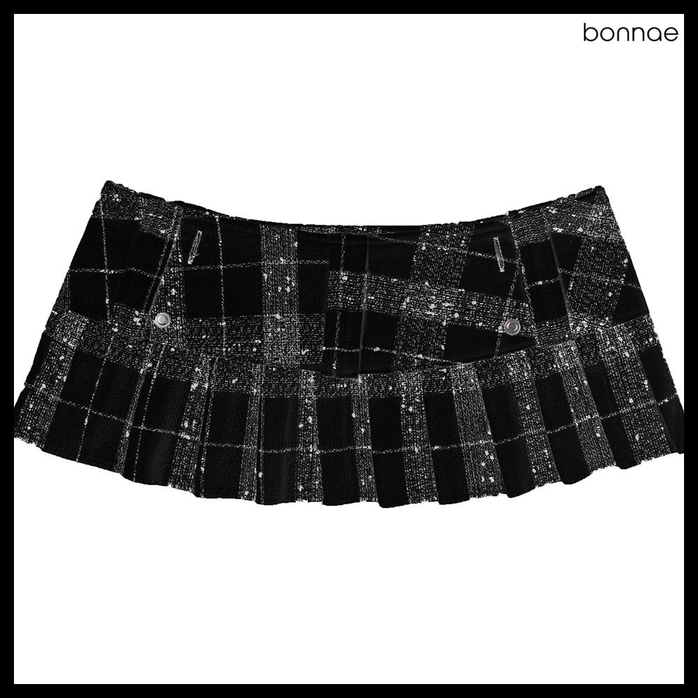 【BONNAE】Micro mini pleats skirt 2Colors