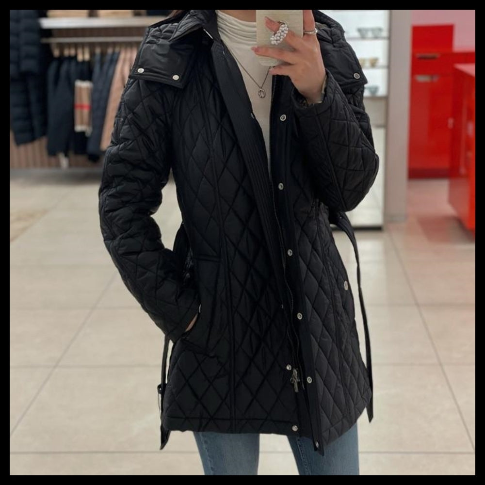 【BURBERRY】HEMINGFIELD Belted Women’s Diamond Quilted