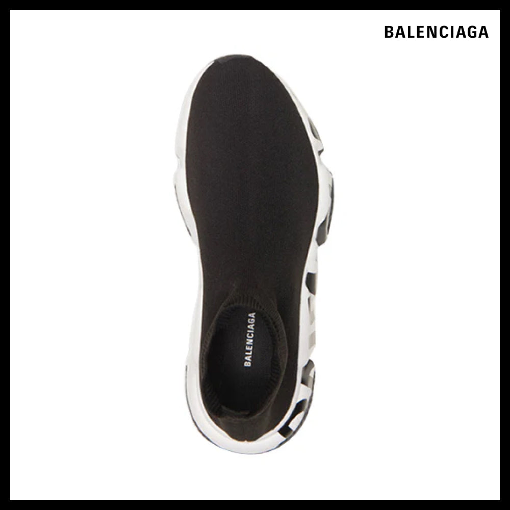 【BALENCIAGA】Speed Recycled Knit Graffiti Sneaker Black