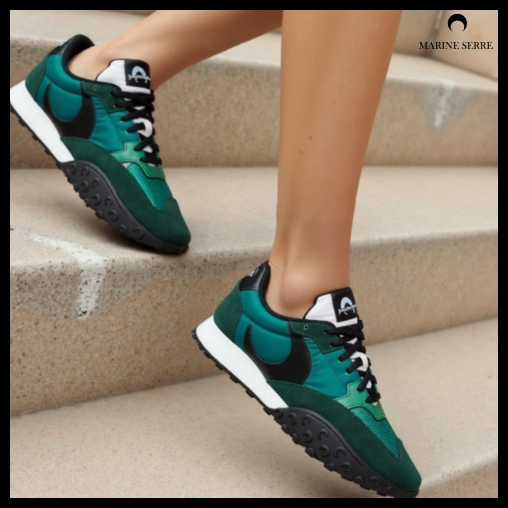 【MARINE SERRE】Women’s Green Moonwalk Sneakers