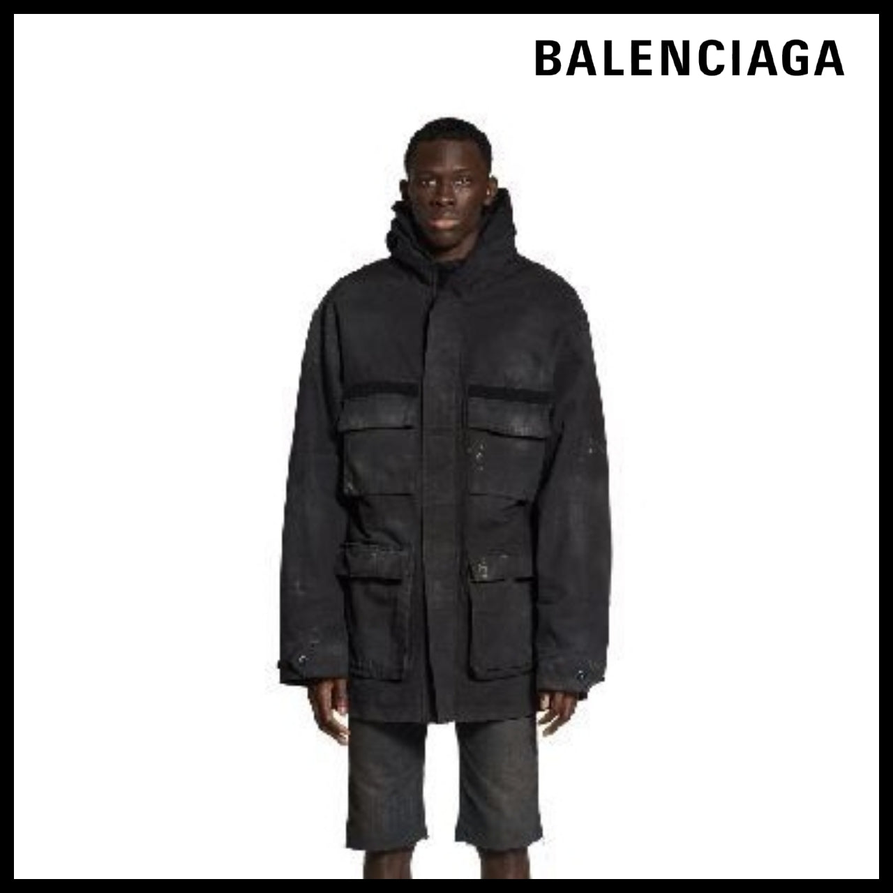 【BALENCIAGA】Double-Front Military Parka