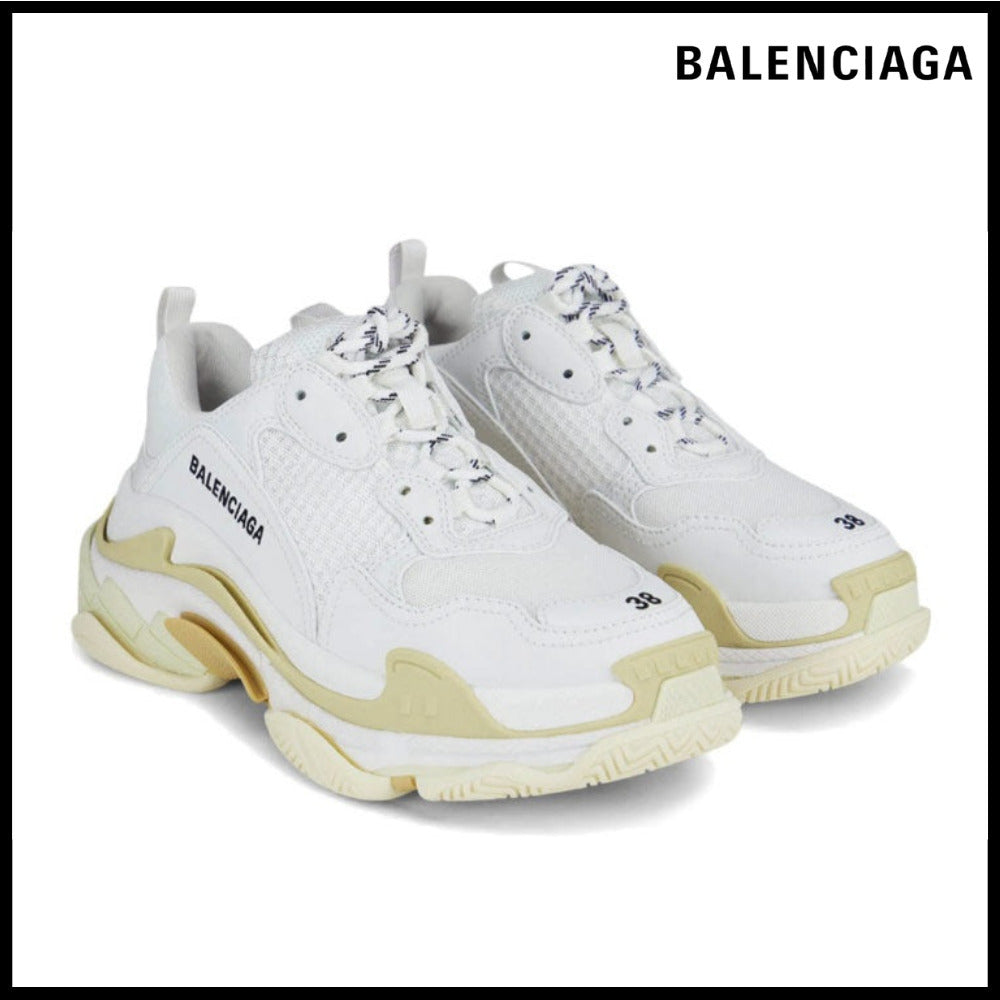【BALENCIAGA】Triple S Sneaker White Beige