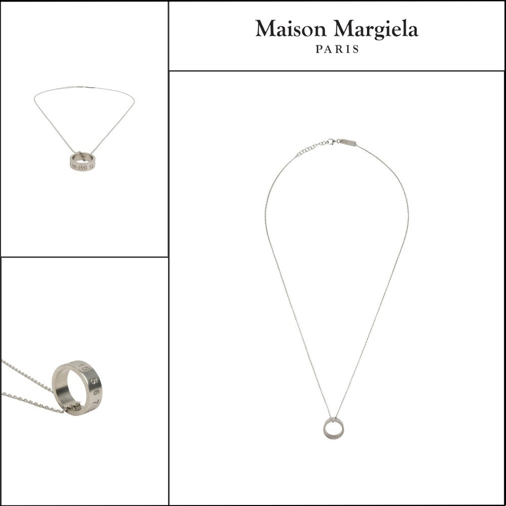 【Maison Margiela】Numerical Ring Necklace Silver