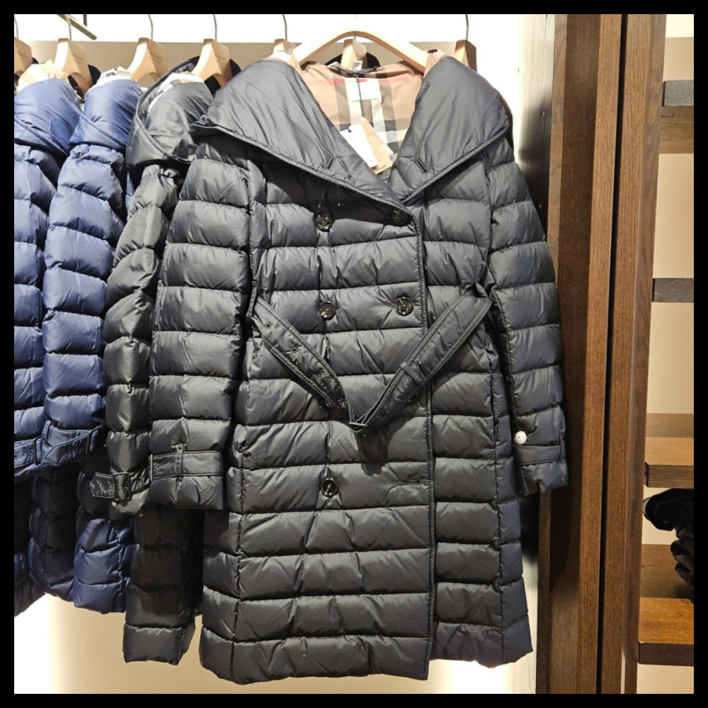 【BURBERRY】Women’s WITLEY belted down padded coat black