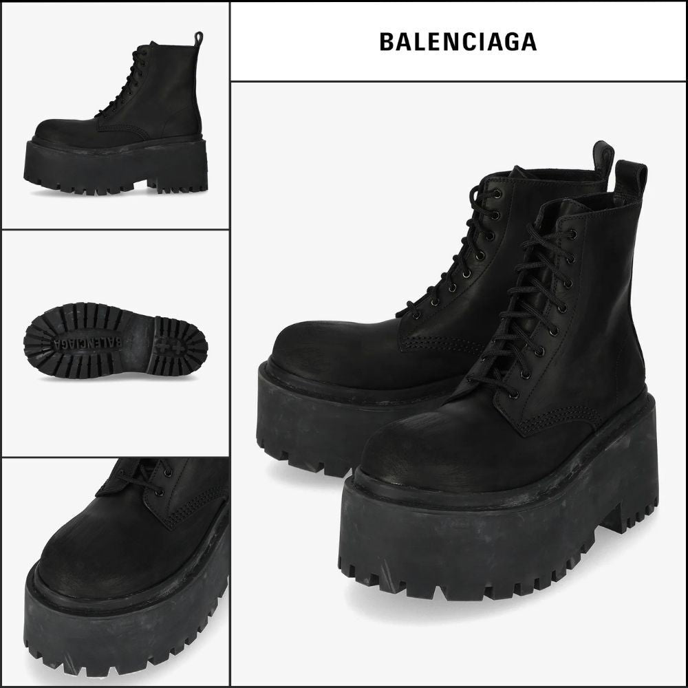 【BALENCIAGA】Strike Platform Boots - Black