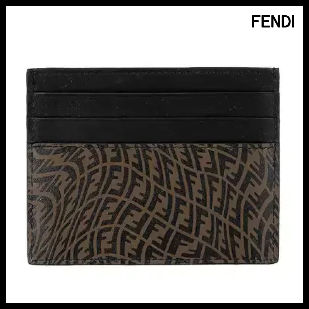 【Fendi】Men's Card Wallet Logo Luxury