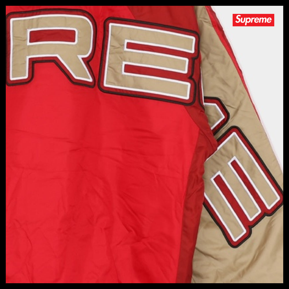 【100%正規品保証 Supreme】Patch Logo Stadium Hooded Jacket