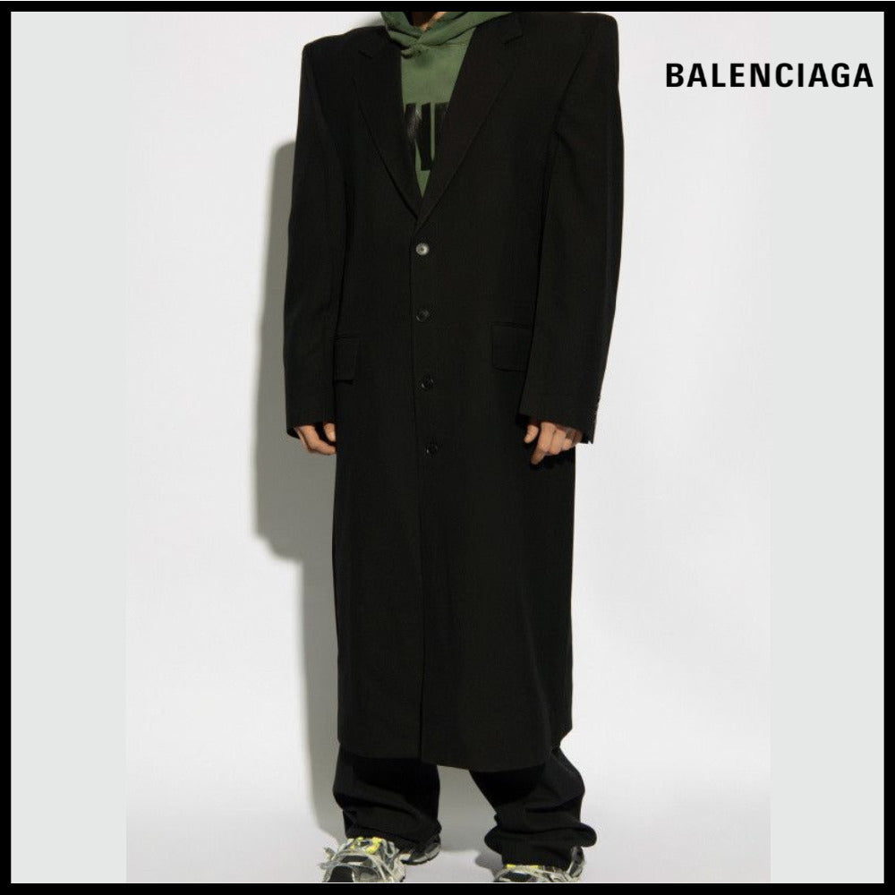 【BALENCIAGA】Boxy SB Coat in Black