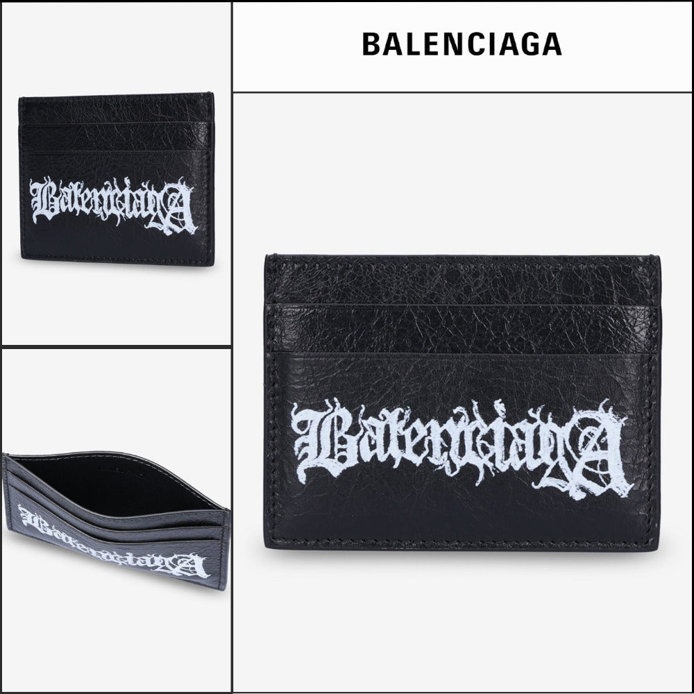 【BALENCIAGA】Cash DIY Metal Card Holder Black White