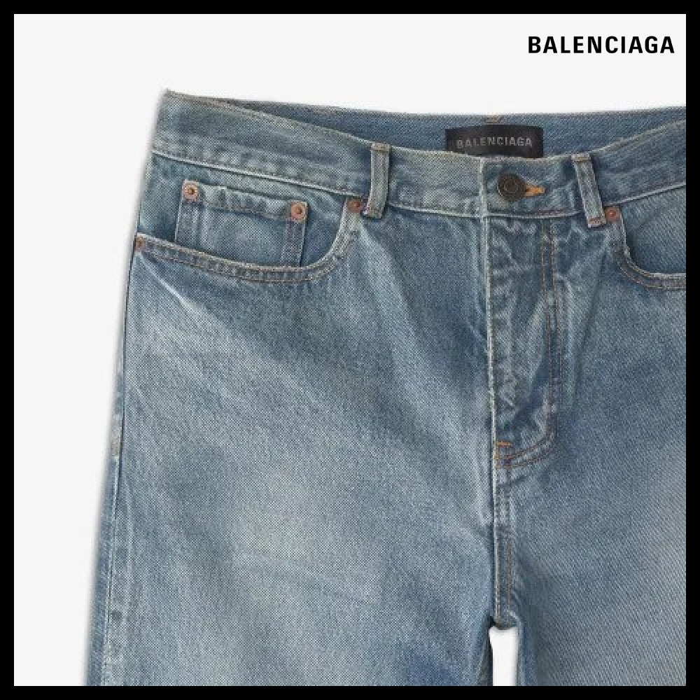 【BALENCIAGA】Super Fitted Denim Pants Blue