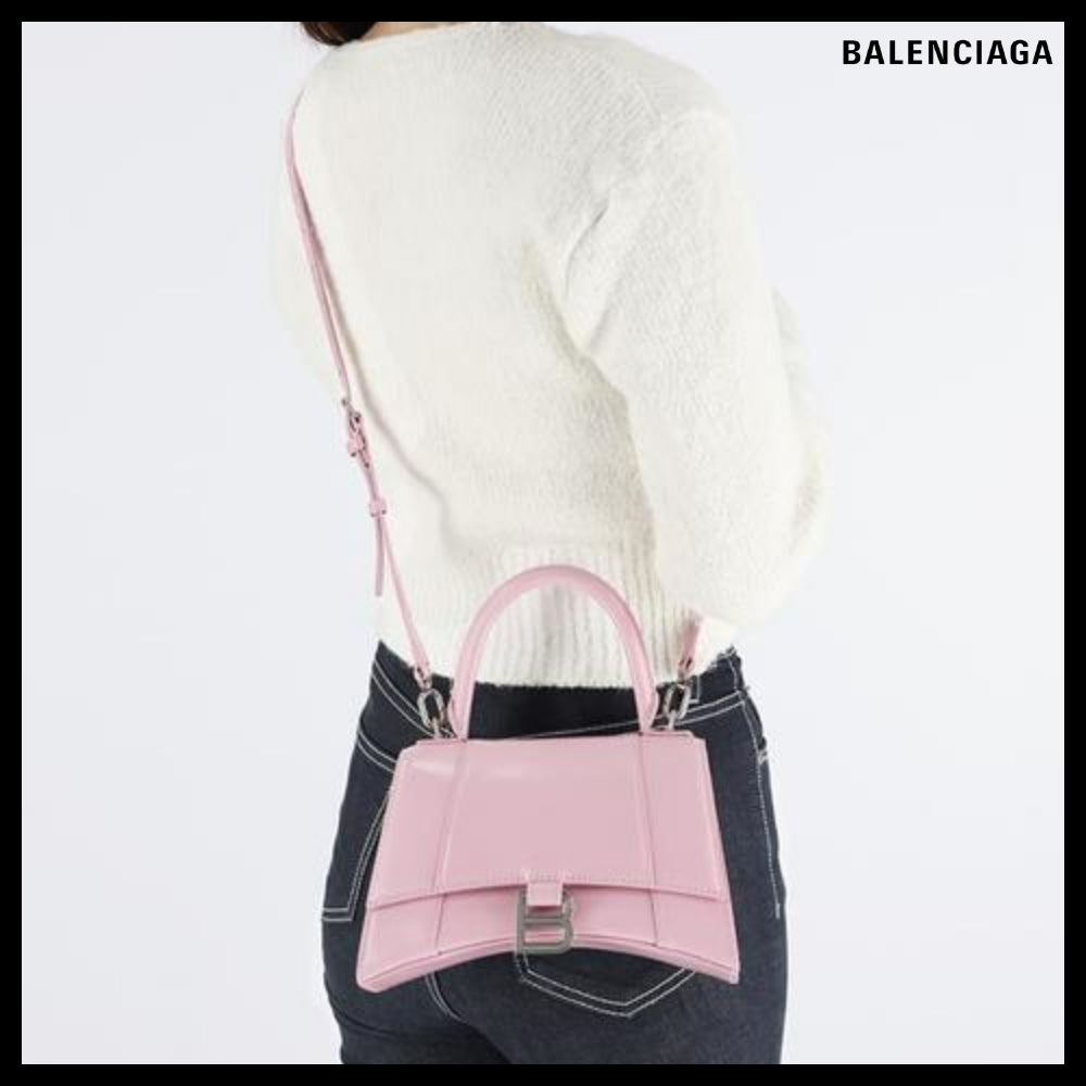 【BALENCIAGA 】Hourglass Top Handle Bag Pink