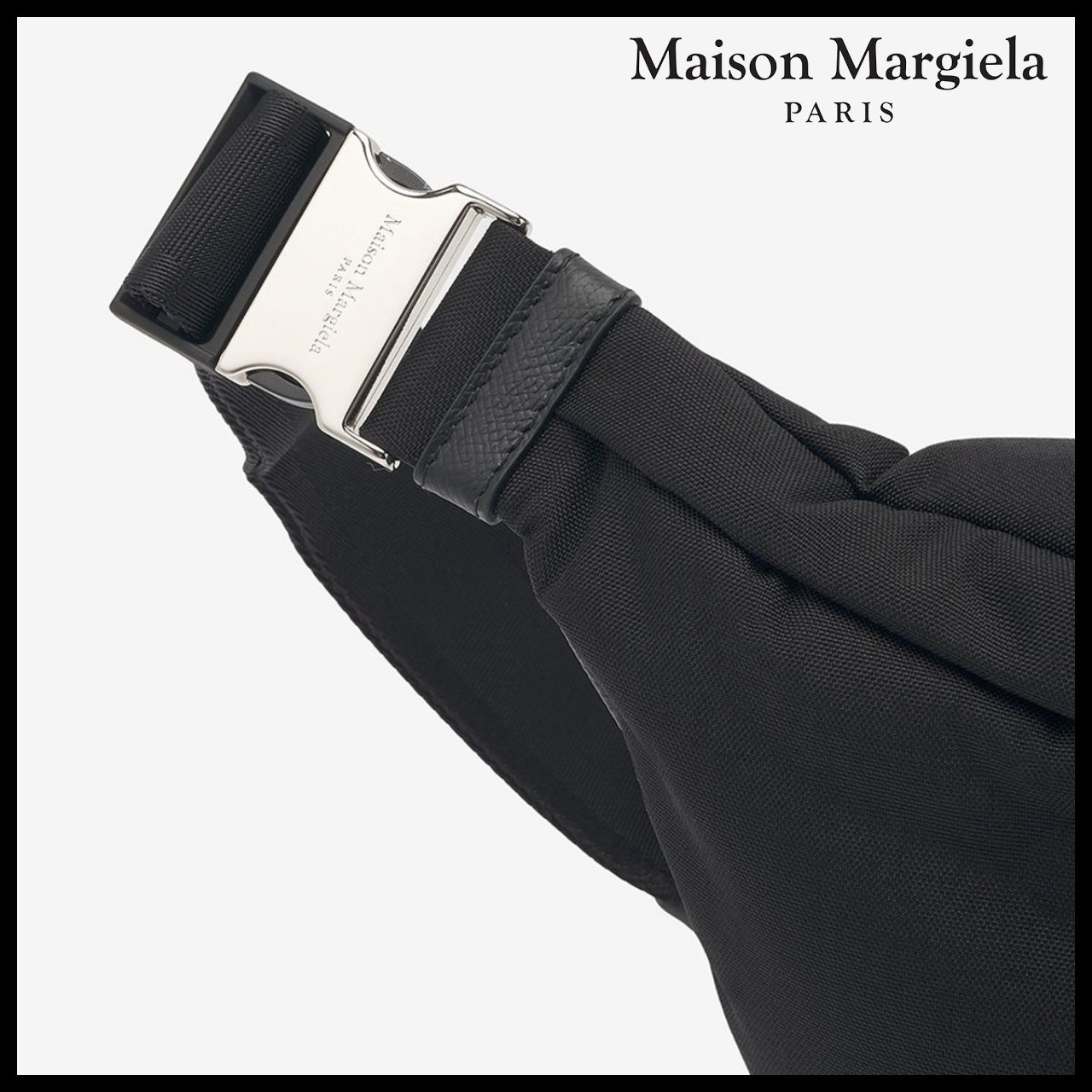 【Maison Margiela】Glam Slam Belt Crossbody Bag - Black