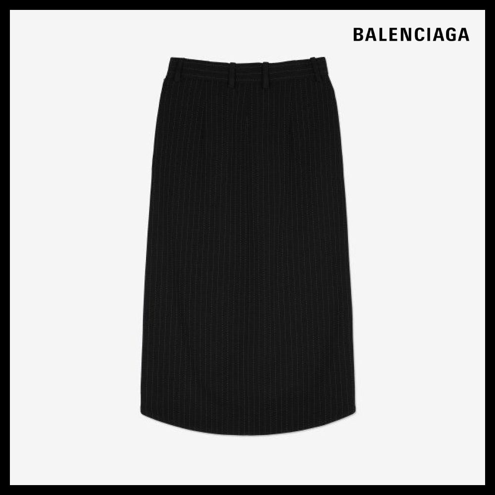 【BALENCIAGA】Hourglass Skirt Black:White