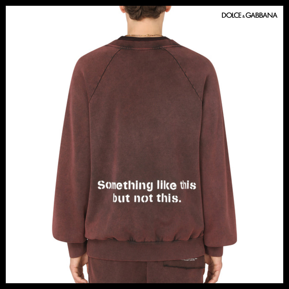 【Dolce&Gabbana】ROUND NECK JERSEY SWEATSHIRT PATCHED
