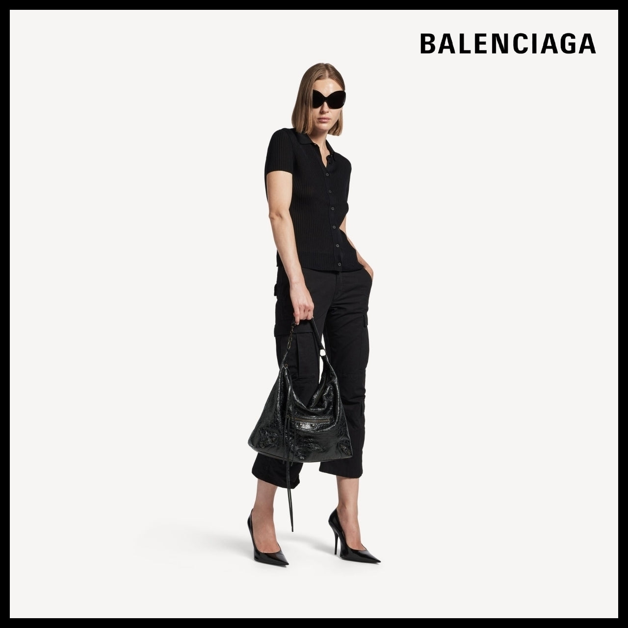 【BALENCIAGA】Le City Hobo Bag Medium Black