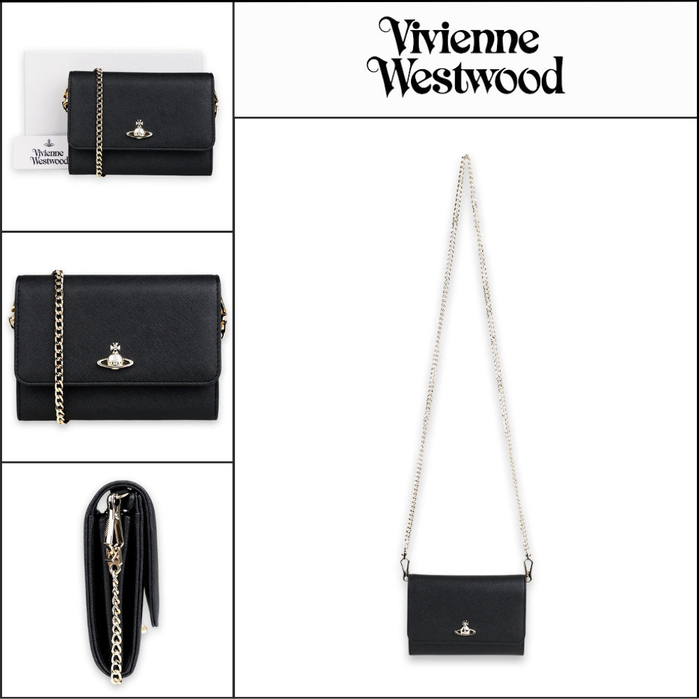 【Vivienne Westwood】Crossbody Wallet Bag Black
