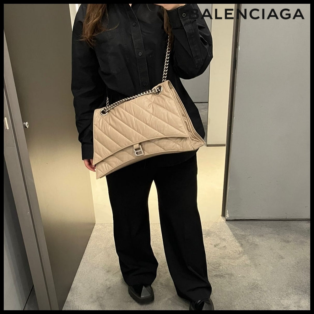 【BALENCIAGA】Crush Large Chain Bag Quilted