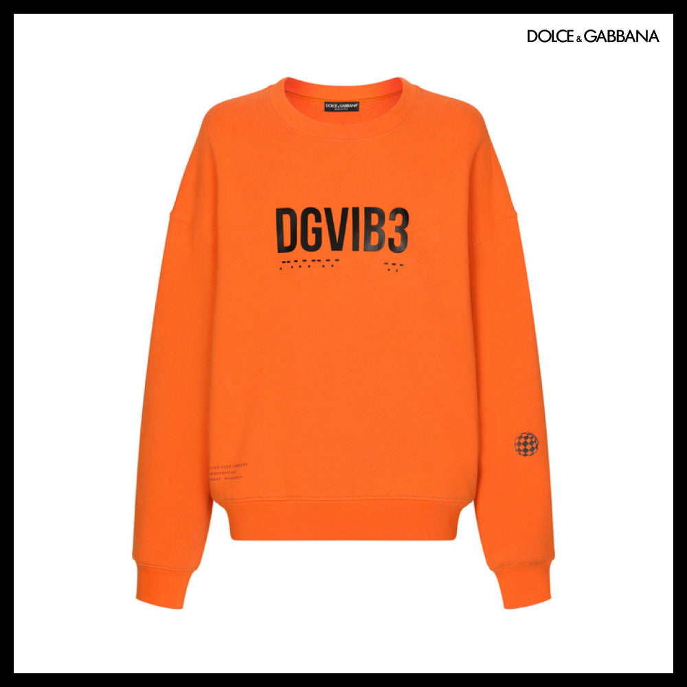 【Dolce&Gabbana】DGVIB3 PRINT LOGO JERSEY SWEATSHIRT