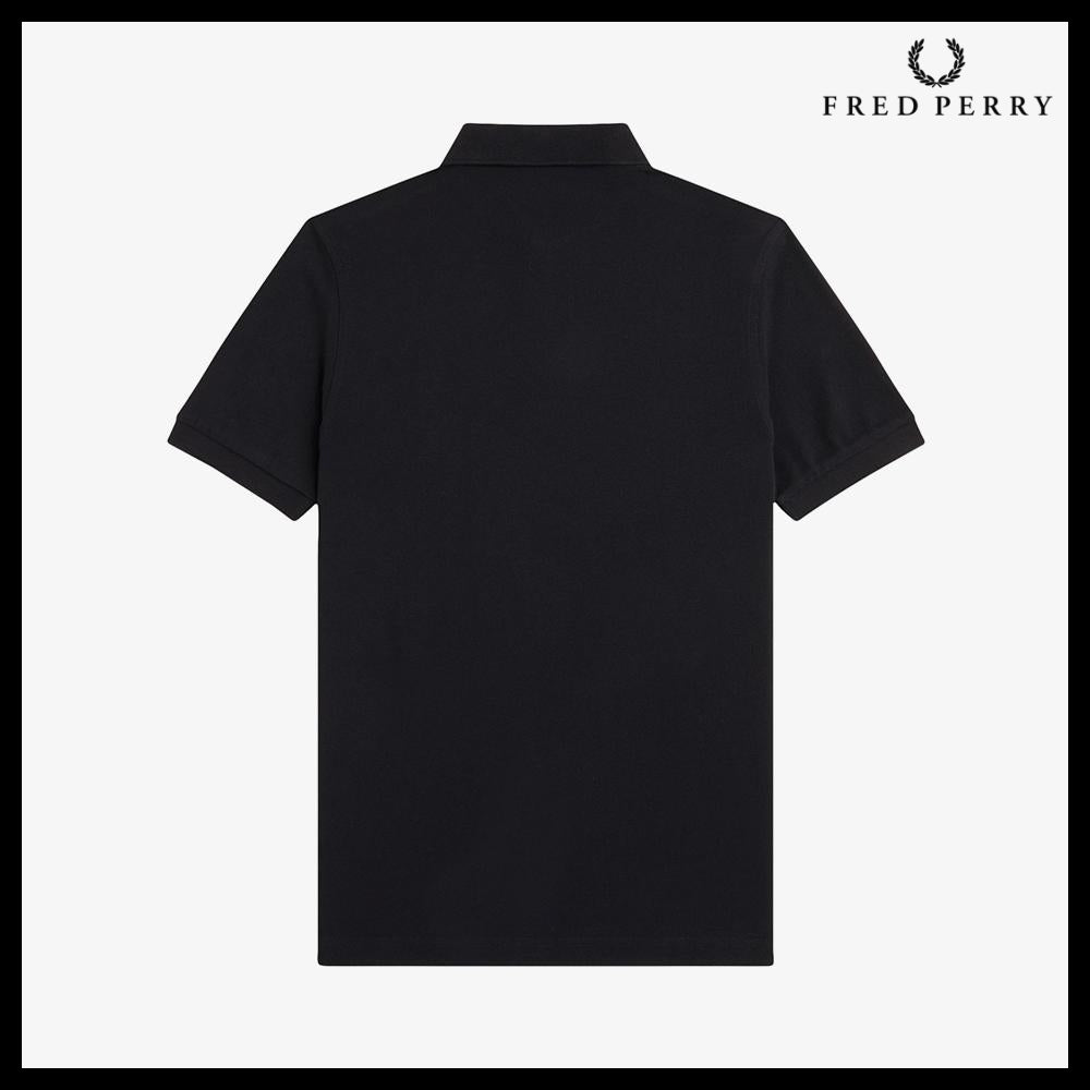 【FRED PERRY】Plain Fred Perry Shirt Black Dark Caramel