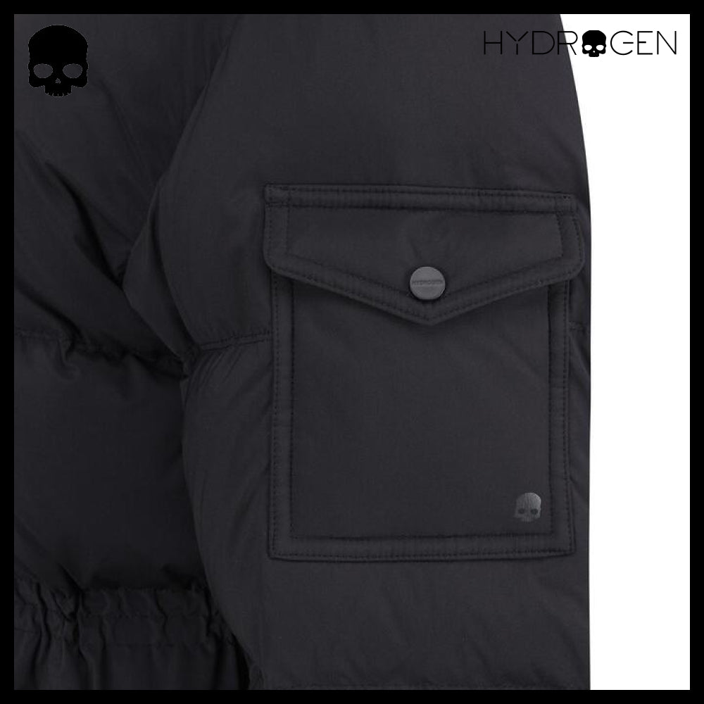 【HYDROGEN】WOMEN HELIUM RDS MID-LENGTH DOWN JACKET BLACK