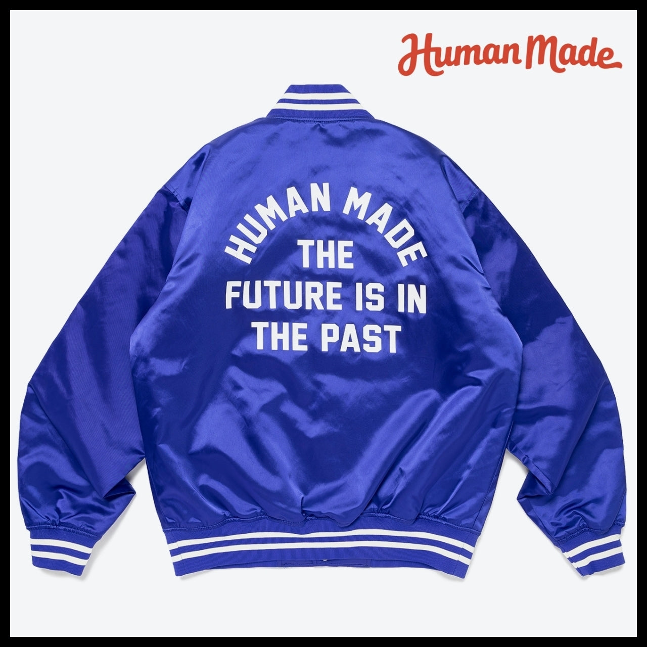 【HUMAN MADE】NYLON STADIUM JACKET BLUE