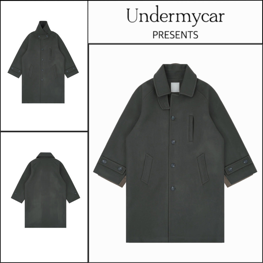 【Undermycar】Majanne Multi Button Oversized Wool Coat Agave