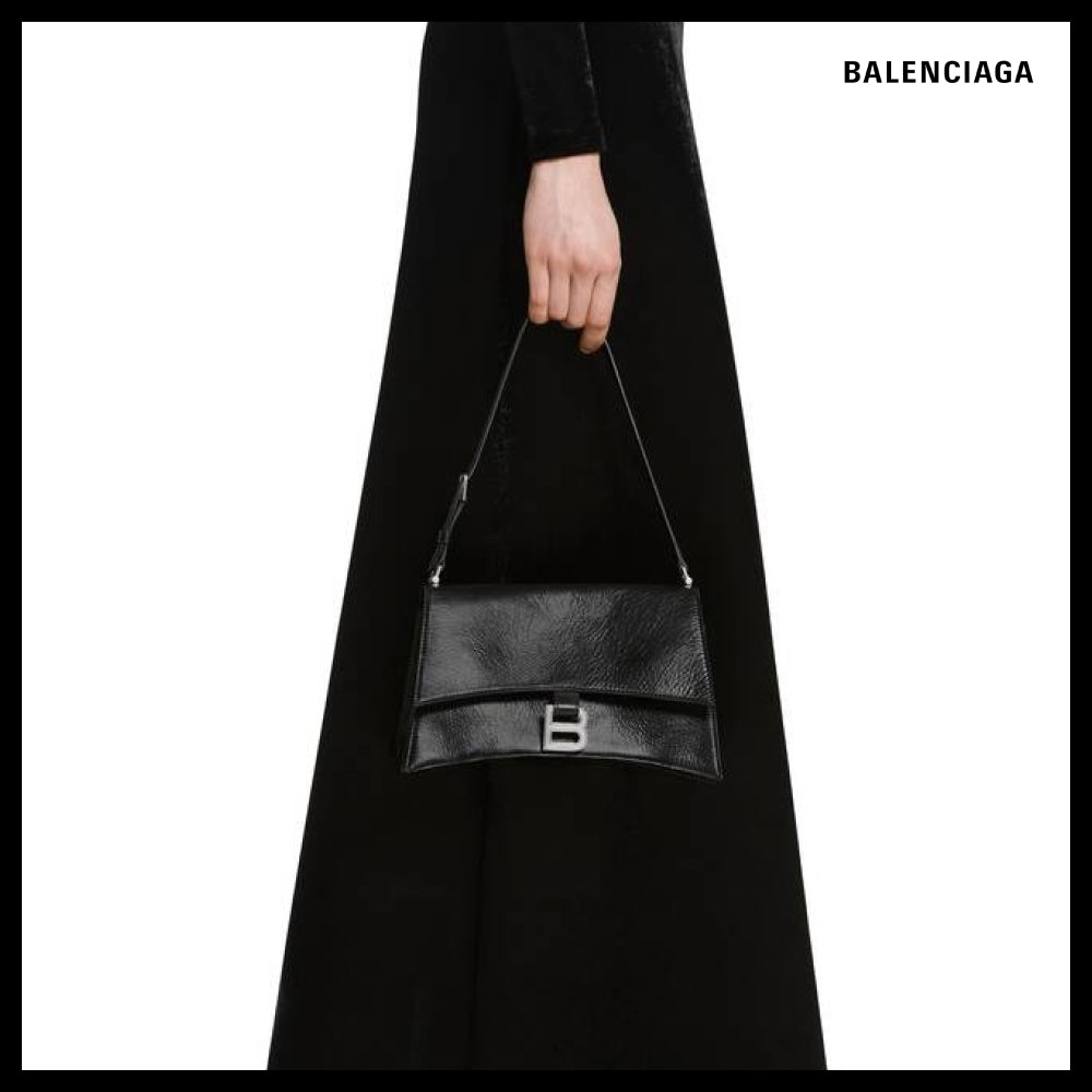 【BALENCIAGA】Crush Small Sling Bag Black