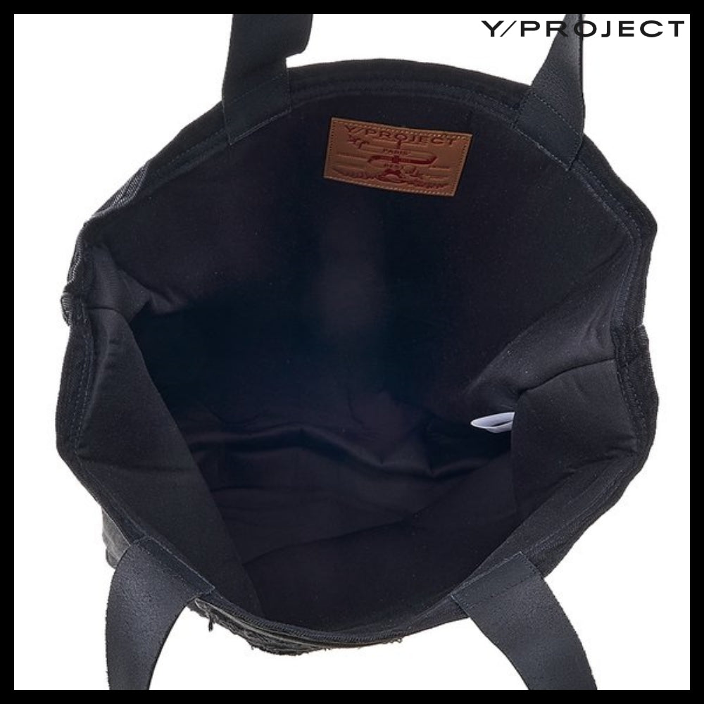 【Y PROJECT】Logo Embroidered Tote Bag