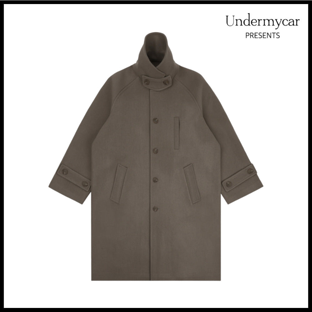 【Undermycar】Majanne Multi Button Oversized Wool Coat Kelp