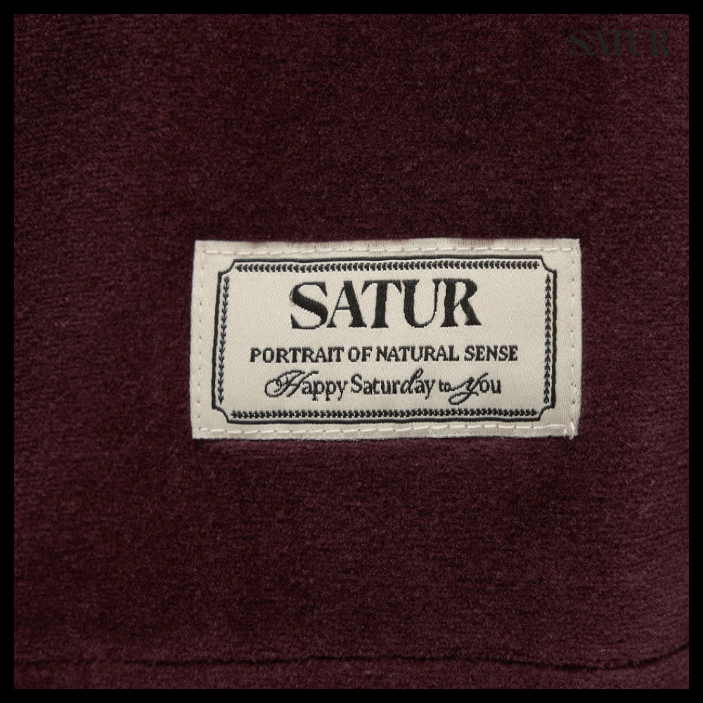 【SATUR】Velour Loose Fit Half Zip-Up 3colors