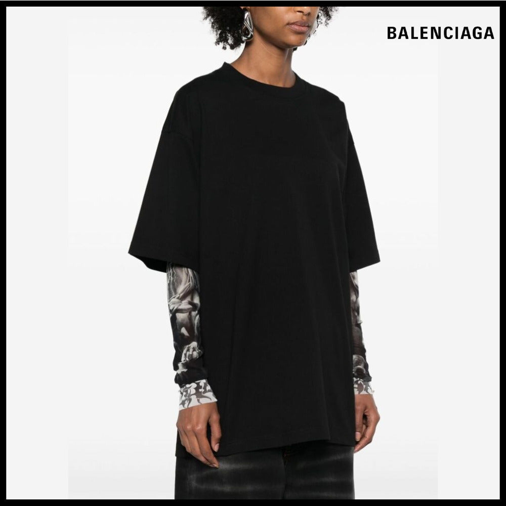 【BALENCIAGA】Handwritten T-Shirt Large Fit Black