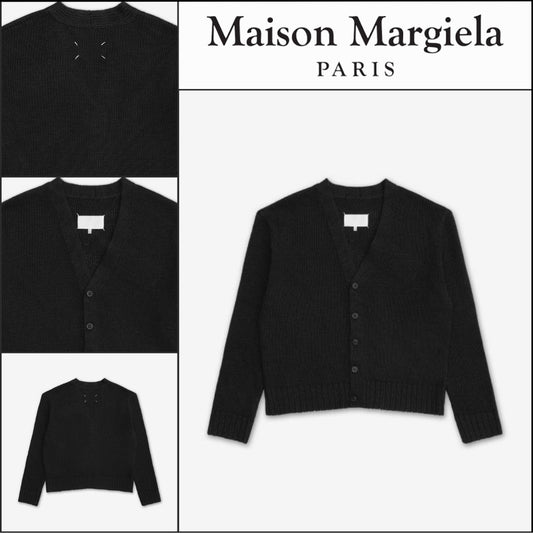 ★MAISON MARGIELA★ Gauged Hemp Knit Cardigan Black
