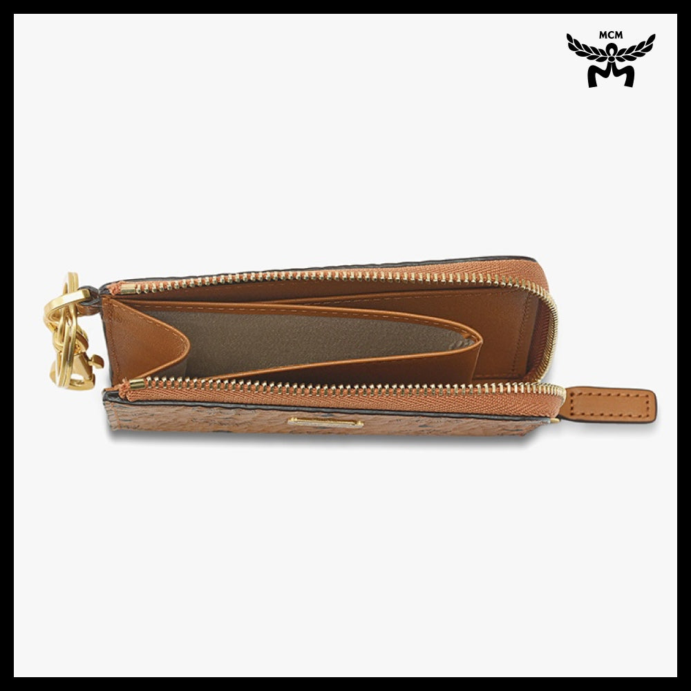 【MCM】Visetos card pouch Brown