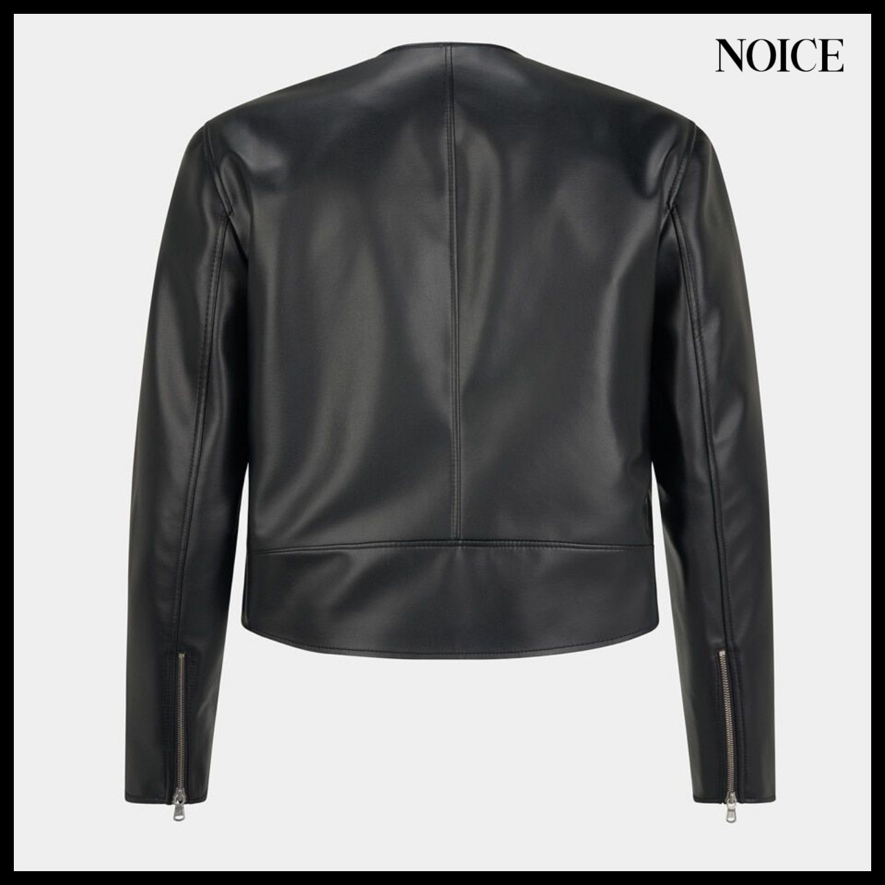 【NOICE】M Motorcycle Faux Leather Jacket Black