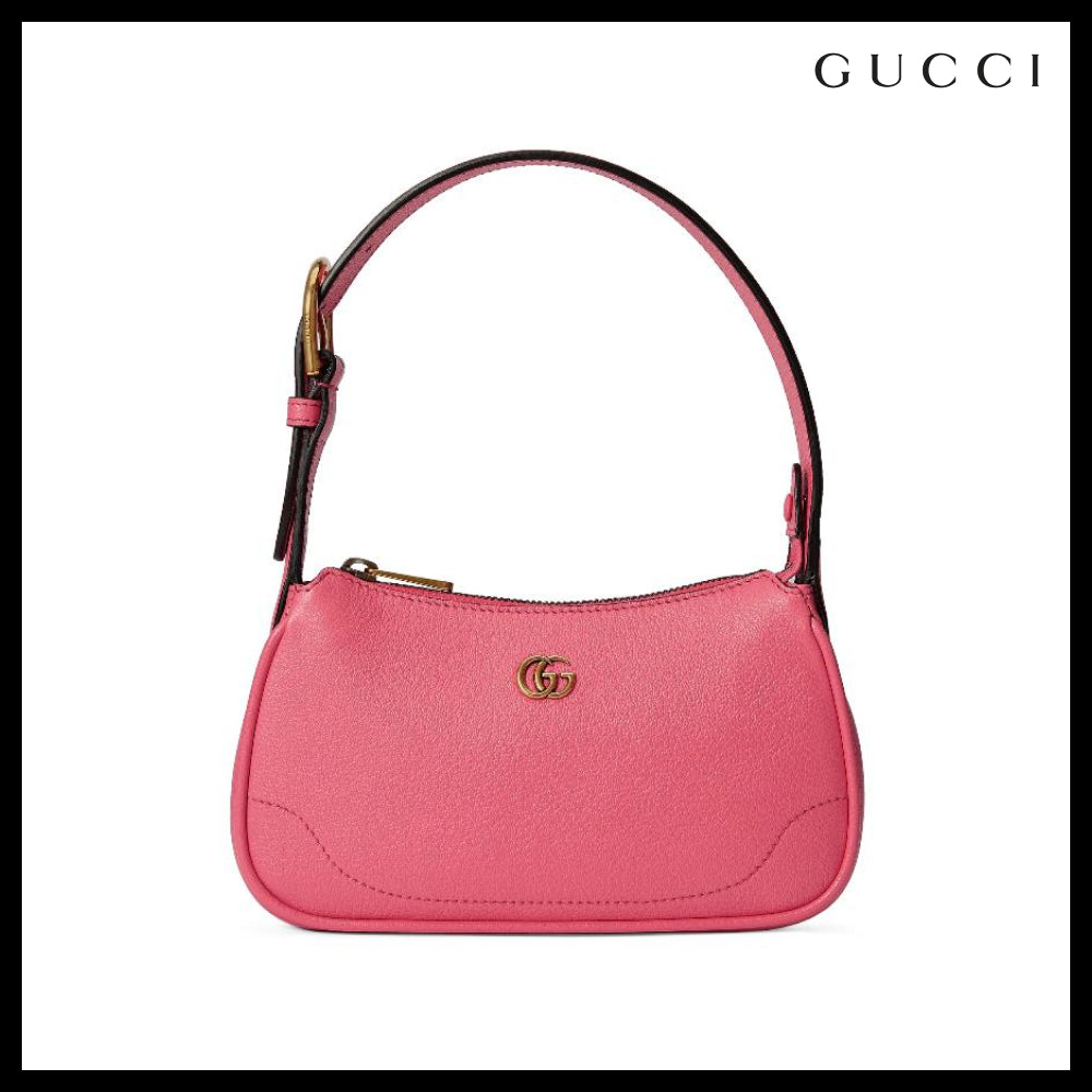 【GUCCI 】GG Aphrodite Soft Goat Shoulder Bag RHODAMINE PINK