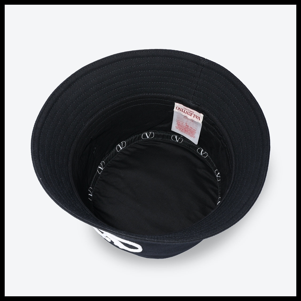 【VALENTINO】V Logo Signature Bucket Hat Black White