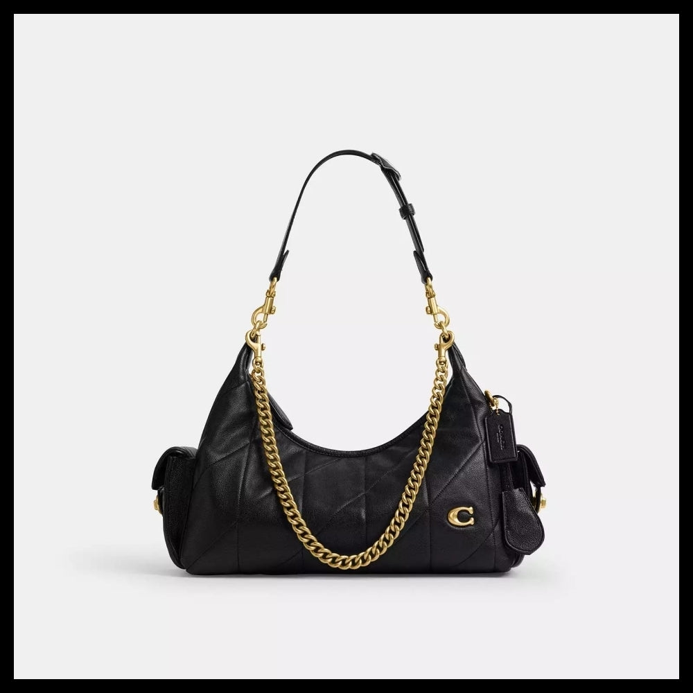 【Coach】Pocket Juliet Bag 30 With Quilting Black