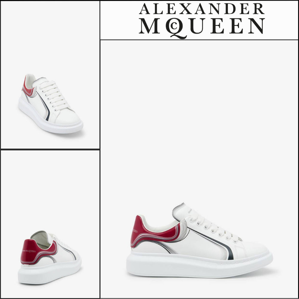 【Alexander Mcqueen】Men's Oversized Sneaker White Garnet