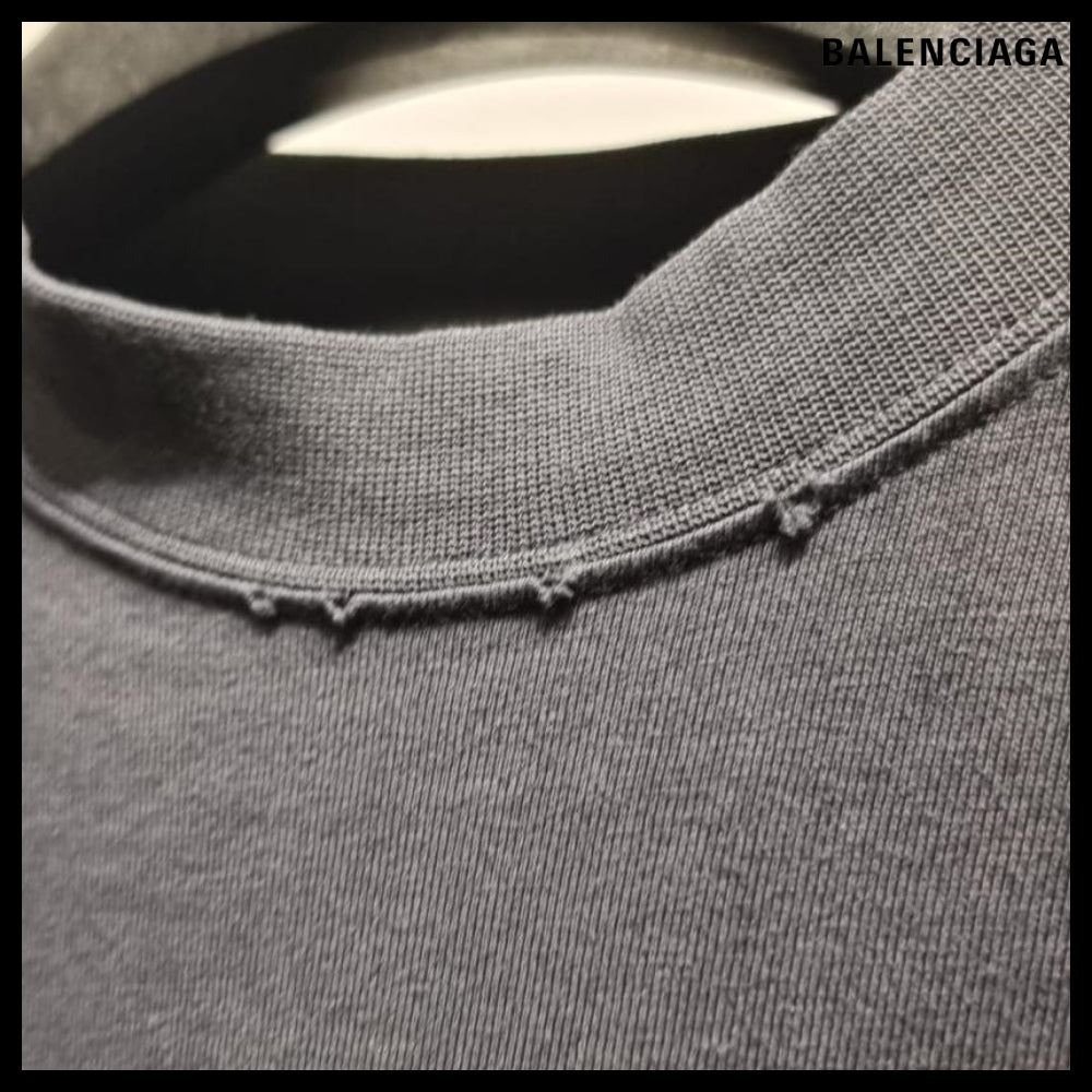 【BALENCIAGA】Oversized T-Shirt Faded Black White