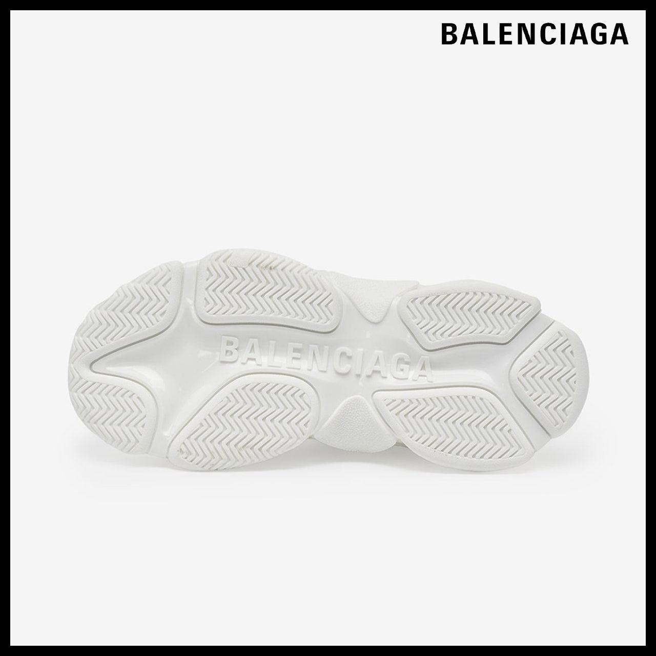 【BALENCIAGA】Triple S Sneaker Allover Logo White Black