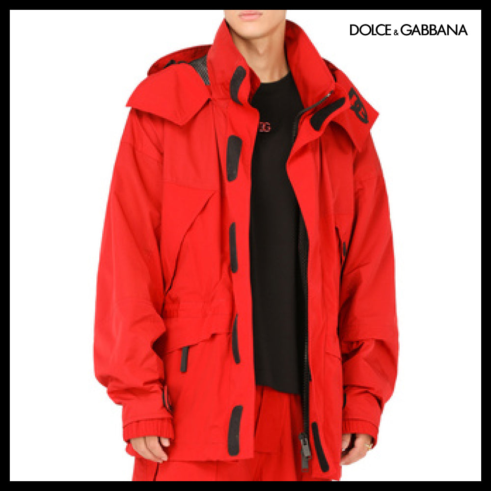 【Dolce & Gabbana】Cordura Jacket with Hood and Patch
