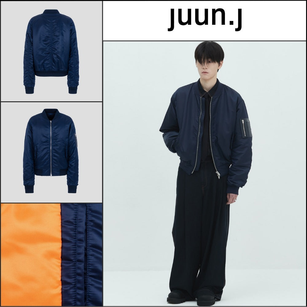 【JUUN.J】Regular Fit Light MA-1 Jumper Navy