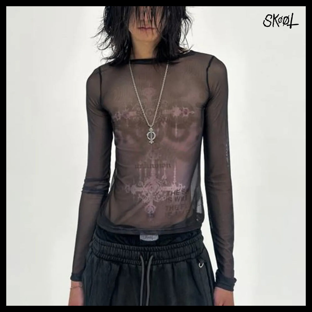 【SKOOT】Facade Mesh Shirt
